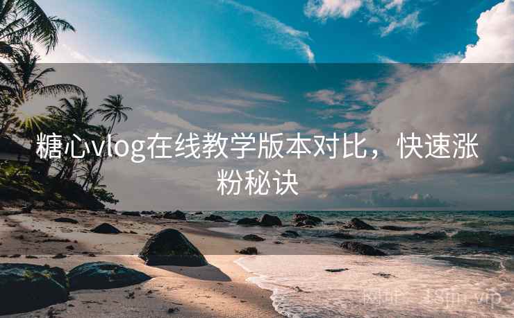 糖心vlog在线教学版本对比,快速涨粉秘诀